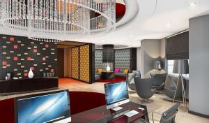 Reception area interior design by CCWS office designers in London