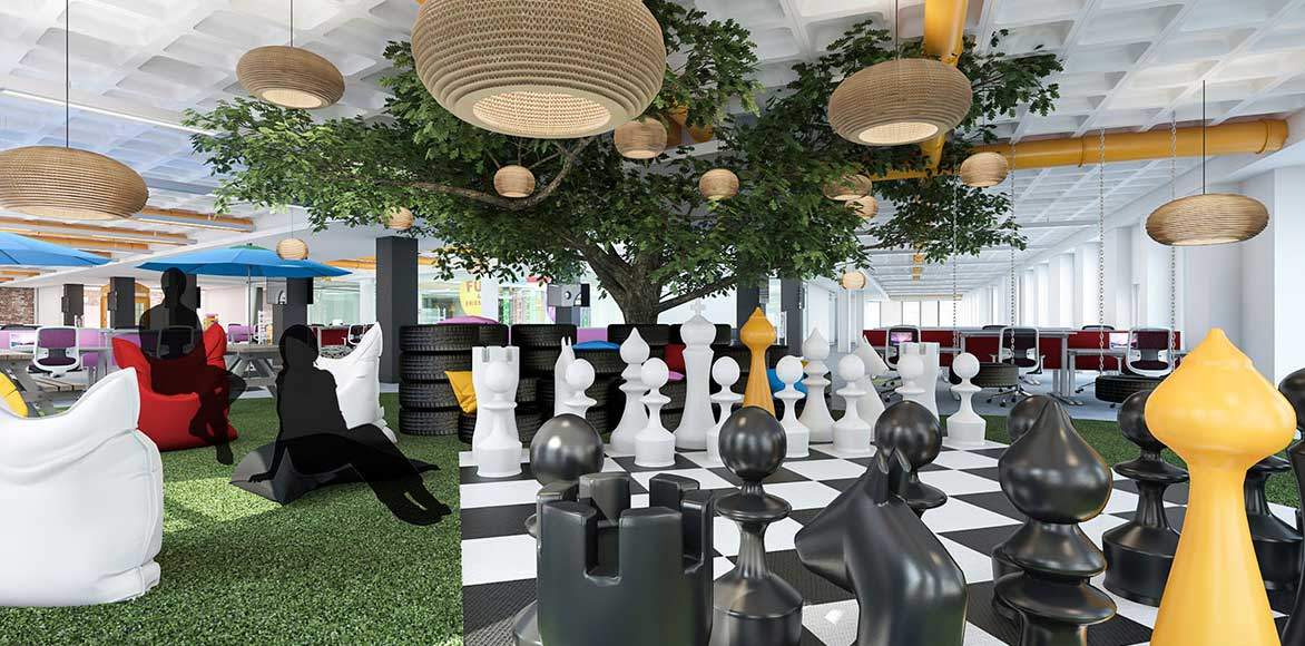 King office staff games area concept design by CCWS London