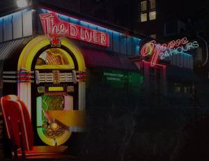 American diner and dukebox graphic by CCWS designers in London